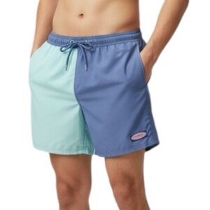 Vineyard Vines Chappy Swim Trunks Men’s M — Colorblock 6.5” Lined Shorts       H